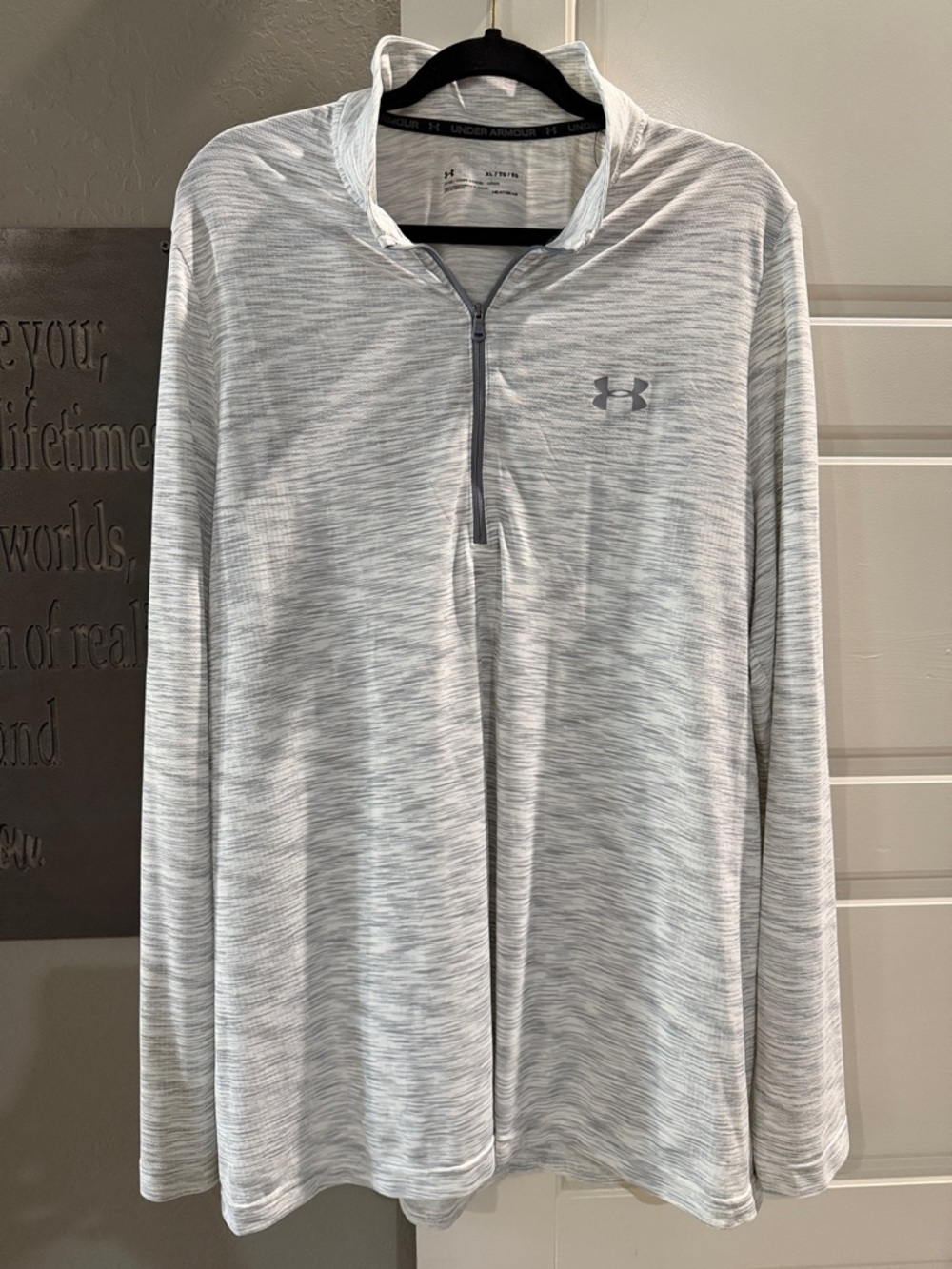Under Armour Heathered Gray Half-Zip Pullover